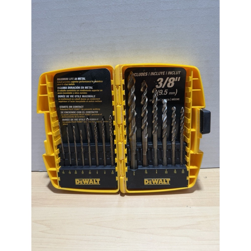 DeWalt Pilot Point 14 Tip Drill Bit Set - Complete